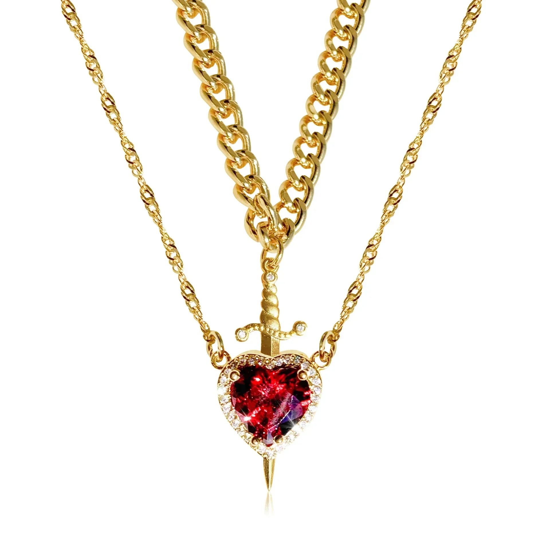 StabbedInLove™ Necklace Set (for Him & Her)