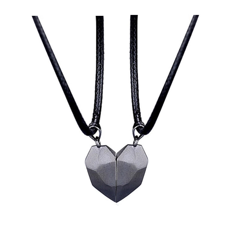 Creative Magnet Necklace Love Heart Broken Men and Women